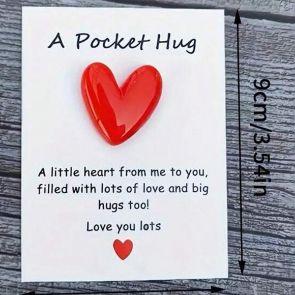 A Little Pocket Hug Red Heart Love Gift - Picture 4 of 5